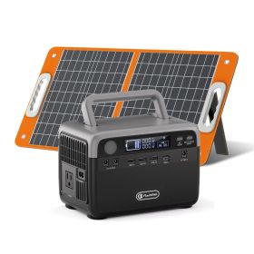 Flashfish 300W Power Station + 60W Solar Panel 230.4Wh LiFePO4 (Peak 600W) Solar generator AC Outlets Portable Power Station,Power Bank