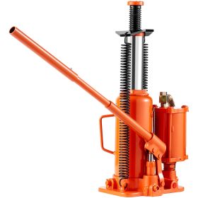 Air Hydraulic Bottle Jack, 12 Ton/26455 lbs Pneumatic Hydraulic Bottle Jack with 10.43''-19.88'' Lifting Range & Manual Hand Pump, for Pickup, Truck
