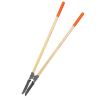 Post Hole Digger, Heavy Duty Post Hole Digger with Wood Handle, Manual Hole Digger with Scale Markings and Metal Blade