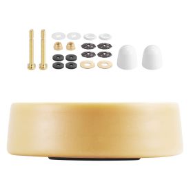 Toilet Wax Ring Kit, 1.6-Inch Extra Thick Wax Ring for Toilet Bowls with Rust-Resistant Brass Bolts, Caps and Washers
