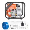 Gas Powered Water Pump, 2 in, 142 GPM 7HP Semi Trash Water Transfer Pump Portable, Gasoline Engine with 25 ft Discharge Hose, Heavy Duty Frame