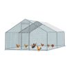 13 x 10 ft Large Metal Chicken Coop, Walk-in Poultry Cage Chicken Hen Run House with Waterproof Cover