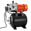 1.6 HP Shallow Well Pump with Pressure Tank, 120V 1320 GPH, Stainless Steel Irrigation Jet Pump with 5-Gal Tank, Automatic Water Booster System