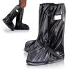 Reusable Waterproof Shoe Covers (2X-Large) - 40 Pack of PVC Boot Covers with Rubber Sole and Zipper Closure