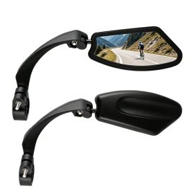 1 Pair Adjustable Bike Mirror HD Wide Angle Handlebar Mount Rear Bicycle View Mirrors (Logistics only For USPS.TK/TMEU only For self-pickup)