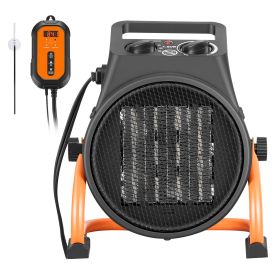 Greenhouse Heater, 1500W Electric PTC Space Heater with Thermostat, Fan, Low & High Heat Modes, 15° Adjustable Angle, Overheat Protection