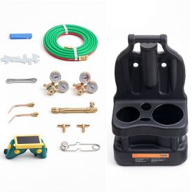 Oxygen Acetylene Torch Kit with Check Valves, Gas Welding Torch Kit, Portable Oxy Acetylene Brazing Set with 15FT Twin-Hose, 2 Welding Tips