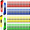 120 Pack Box Cutter Retractable Utility Knife 18 mm Wide Blade Card Cutter with Snap off for Cardboard Art Craft for Office and Home Use (Multicolor)