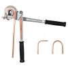 Pipe Tube Bender, 1/4", 3/8", 1/2" OD, 3 in 1 Manual Level Tube Bender, 180° Copper Aluminum Pipes Bending Tool for Automotive Repair