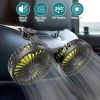 Car Fan for Rear Seat Passenger Dual Head USB Car Seat Fan for Backseat Kids, 360° Rotatable 3 Speeds Air Circulation Fans for Baby