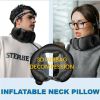 Inflatable neck pillow, adjustable in softness, made of skin-friendly material, providing extremely comfortable neck protection during travel.