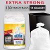 130 Bags 13 Gallon Expandable Heavy-Duty Plastic Multipurpose Disposable Garbage Bags-Super Strong, Leak-Resistant, And Odor-Proof For Bedroom