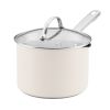 Luster 3 Quart Stainless Steel Straining Saucepan with Pouring Spout and Lid, Induction Compatible, Dishwasher Safe, Metal Utensil Safe