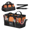 Tool Bag, 15.7 Inch, 33-Pocket Portable Tool Box Organizer Storage, Toolbox with Soft Handle, Large Zipper, Adjustable Shoulder Strap