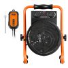 Greenhouse Heater, 1500W Electric Space Heater with Thermostat, Fan & High Heat Modes, 25° Adjustable Angle, IPX4 & Overheat Protection, for Grow Tent