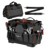 Tool Bag, 16.1 Inch, 33-Pocket Portable Large Tool Box Organizer Storage, Toolbox with Water-Resistant Base, Zipper, Adjustable Shoulder Strap Toolbag