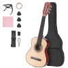 Classical Guitar, 30 Inch, Wood Classical Guitar Starter Kit for Beginners, with Nylon Strings, Gig Bag, Strap, Tuner, Extra Strings, Picks, Capo