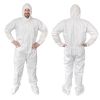 Disposable Coverall Suit with Hood and Boots, 60 GSM White, Size M, Pack of 50