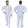Disposable Polypropylene Coveralls - XL Size, 50 GSM Weight, Zipper Front & Elastic Wrists