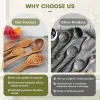 Natural Bamboo Cooking Utensil Set, Non-Stick Friendly Spatula Spoon, Eco-Friendly Dishwasher Safe Kitchen Tools