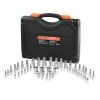 Torx Bit Socket and External Torx Socket Set, 60-Piece T6-T70, TT6-TT70, TP8-TP60, E4-E24, S2 Alloy Steel and Cr-V Steel, 1/4 in, 3/8 in