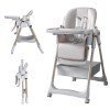Adjustable Baby High Chair 0-6 Years – Portable Infant Feeding Seat with Safety Belt, Silent Lockable Wheels & Easy-Clean Design for Home, Dining