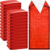 24 Pack Emergency Sleeping Bag Survival Bivy Sack Blanket Lightweight Portable Thermal Survival Bag Thick Tent for Camping Hiking Outdoor Adventure Ac