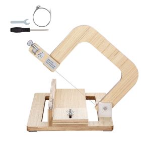 Soap Cutter, 0-2 inch Adjustable Thickness, Wood Soap Slicer with Stainless Steel Adjustable Wire Tension, with Extra Wires