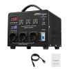 Voltage Auto Converter Transformer, 3000VA, Heavy Duty Step Up/Down Power Transformer, 110V to 220V and 220V to 110V, with 3 US Outlets, 3 EU Outlets
