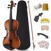 Professional 4/4 Full Size Violin Set - Durable, Lightweight Design with Stable Rich Sound, Smooth Finish & Complete Accessories