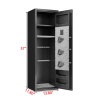 Gun Safes For Home Rifle And Pistols, Fingerprint Electronic Safe With Quick Access, Detachable Partition, No Assembly Required, Black