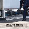 Underbody Truck Box, 48"×17"×18" Pickup Storage Box, Heavy Duty Aluminum Diamond Plate Tool Box with Lock and Keys