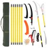 26ft Manual Pole Saw, Lightweight Tree Trimmers Long Handle Pruner Set, Sharp Steel Blade and Scissors Pole Saw for Trimming Palm, Pear Tree, Fir Tree