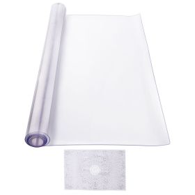 Plastic Table Cover, 42 x 72 Inch 2.0 mm Thick Clear Table Protector, Rectangle PVC Desk Mat, Waterproof & Easy Cleaning Desk Pad Tablecloth