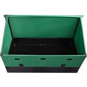 VEOVR Outdoor Storage Box, 150 Gallon Waterproof PE Tarpaulin Deck Box with Galvanized Frame, All-Weather Protection & Portable, for Camping, Garden
