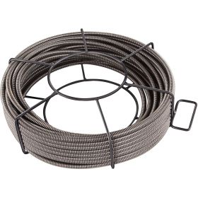Drain Cleaning Cable 100 Feet x 1/2 Inch Solid Core Cable Sewer Cable Drain Auger Cable Cleaner Snake Clog Pipe Drain Cleaning Cable Sewer Drain Auger