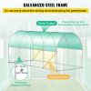 Walk-in Tunnel Greenhouse, 15 x 7 x 7 ft Portable Plant Hot House with Galvanized Steel Hoops, 1 Top Beam, Diagonal Poles