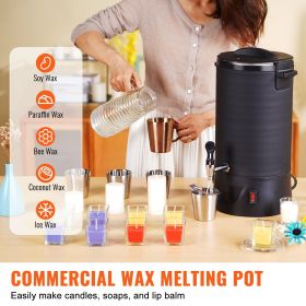 10 L Wax Melter for Candle Making, Extra Large Electric Wax Melting Pot, with Easy Pour Spout and 9-level Temp Control