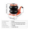 Air Jack, 3 Ton/6600 lbs, 3-8S Pneumatic Lifting Jack with Heightened Column & 6 Steel Tubes, Compact