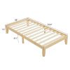 Twin Basic Bed Frame Pine Wood Painted Surface Bed Single Bed 74.41*37.99*12in Wood