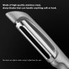 I-Type Vegetable Peeler, Silver Chrome Finish, 304 Stainless Steel Blade, Ultra Sharp Potato Peeler for Apples, Carrots, Heavy Duty Kitchen Peeler