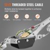Come Along Winch, 2 Ton (4,409 lbs) Pulling Capacity, 12 ft Steel Cable, 2 Hooks, Heavy Duty Ratchet Power Puller Tool with Dual Gears