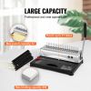 Binding Machine, Comb Binding Machine 21-Holes Binding 450 Sheets, Book Binder Machine with 100 PCS 3/8'' Comb Binding Spines, for Letter Size, A4, A5