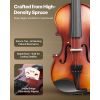 Violin 1/2 Size for Adults, Violin Fiddle Set for Beginners Student with Hard Case, Rosin, Bow, Shoulder Rest,Bridge,Tuner and Extra Strings