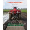Drag Harrow, 6 ft Heavy Duty Tow Behind Drag Harrow with Adjustable Bars & 72 in Chain, Driveway Grader Landscape Rake for ATV, UTV, Tractor