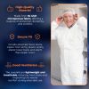 Disposable Coveralls with Hood and Boots, 50 GSM White, Zipper Front, Elastic Wrists