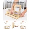 Soap Cutter, 0-2 inch Adjustable Thickness, Wood Soap Slicer with Stainless Steel Adjustable Wire Tension, with Extra Wires