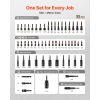 Master Magnetic Impact Nut Driver Set 55PCS, Metric & SAE Sizes, with Socket Adapters, Bit Holder, Wing Nut Driver, Pivoting Nutsetter