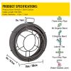 Drain Cleaning Cable 100 Feet x 1/2 Inch Solid Core Cable Sewer Cable Drain Auger Cable Cleaner Snake Clog Pipe Drain Cleaning Cable Sewer Drain Auger