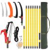 26ft Manual Pole Saw, Lightweight Tree Trimmers Long Handle Pruner Set, Sharp Steel Blade and Scissors Pole Saw for Trimming Palm, Pear Tree, Fir Tree